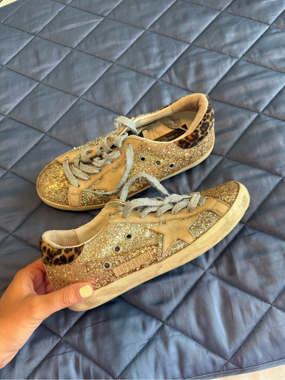 Golden Goose Super-Star Sneaker | Multi Colored Glitter  | Size 37